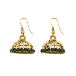 ต่างหูชุบทอง The99Jewel โลหะผสมสังกะสี jhumki แฟชั่นสไตล์ลดลง1307501H - Product Image 1