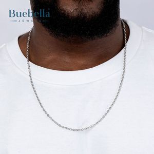 Venta caliente 925 Plata y 14K Chapado en oro Cadena de cable de 3mm Collares de moissanita para hombres Premium - Product Image 1