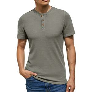T-shirt noir personnalisé pour hommes coupe classique en coton col rond manches courtes t-shirt uni pour l'impression décontracté tenue quotidienne - Product Image 2