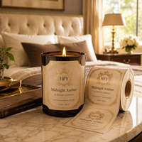 Étiquettes autocollantes personnalisées mates pour bougies, en vinyle imperméable, pour pots et bouteilles d'aromathérapie, logo imprimé, rouleau d'étiquettes de parfum