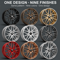 Jantes forgées en 2 parties à 10 rayons dorées 18 19 20 21 pouces 5x112 6061-T6 pour Porsche 911, alliage concave personnalisé, directement de l'usine