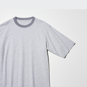 AIRism Cotton Crew Neck Oversize <b>T</b> <b>Shirts</b> Oversized Mock Neck Ringer <b>T</b>-<b>Shirt</b> (<b>Half</b> <b>Sleeve</b>) Ringer <b>T</b> <b>Shirts</b> - Product Image 1