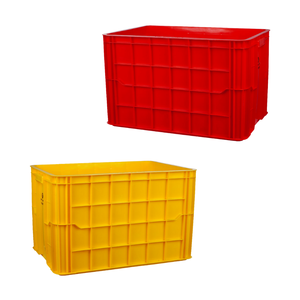 Caja de plástico 5007 sin agujero 5T, cajas de transporte de precio competitivo, cajas de plástico rojas y amarillas, caja de almacenamiento Rectangular de plástico - Product Image 2