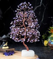 Produit phare MUNTAHA AGATE Arbre de pierres précieuses en quartz améthyste naturel de 10-12 pouces, base en quartz, mascotte, fait main, qualité supérieure, portable