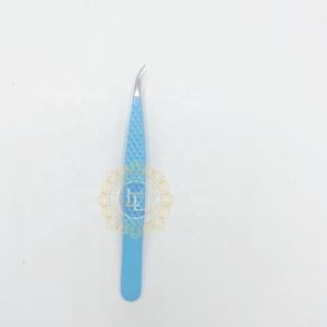 คีมหนีบจุดสีเงินสแตนเลสแบบมืออาชีพสำหรับการต่อขนตาฉลากกำหนดเองได้อย่างยั่งยืนผงสีฟ้าฟ้าฟ้าแบบมือทดสอบ - Product Image 6