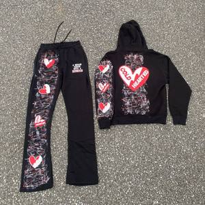 Chándal deportivo informal de 2 piezas para hombre, chándal atlético para correr, jersey de manga larga, oferta de descuento, trajes con capucha de lana para hombre - Product Image 4