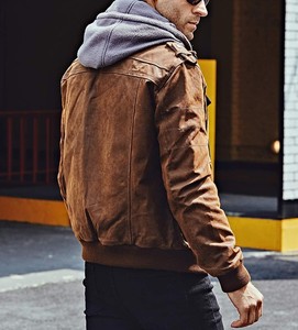 2026 New Custom <b>Men's</b> <b>Jacket</b> Stand Collar Vintage Zipper Leather <b>Jacket</b> Outdoor Autumn <b>Long</b> Sleeve Leather <b>Jacket</b> for <b>Men</b> - Product Image 4