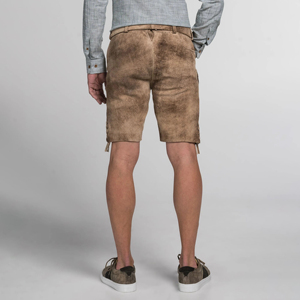 Pantalones cortos con tirantes de Carnaval Oktoberfest de patrón sólido Lederhosen bávaro para hombre de alta calidad con decoración Vintage - Product Image 2