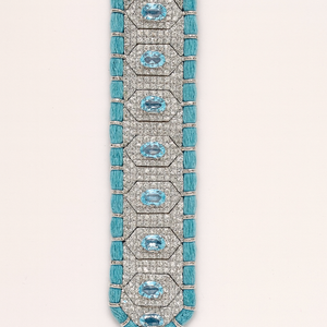 รยา จิวเวลส์ เงินสเตอร์ลิง บลูโทปาซคลาสสิก สไตล์โบฮีเมีย ชุบโรเดียม 6x4 มม- 26.20 กรัม สร้อยข้อมือแบบพันด้าย ของขวัญสำหรับทุกเพศ - Product Image 4