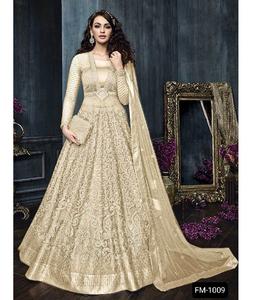 Vêtements ethniques indiens Georgette Heavy Sequence Work Anarkali Gowns pour mariage et festival Wear Salwar Kameez Suit for Women Wear - Product Image 1
