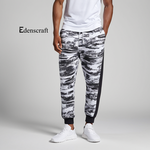 À la mode taille moyenne imprimé coton survêtement pantalons de survêtement pour hommes tissu doux confortable pour un usage quotidien décontracté Gym extérieur Streetwear - Product Image 2