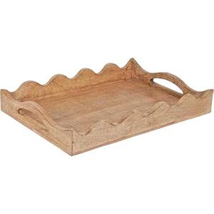 Vaisselle décorative de plateau de service de boisson en bois naturel de conception simple pour la cuisine et le restaurant d'hôtel pour servir en Inde - Product Image 6