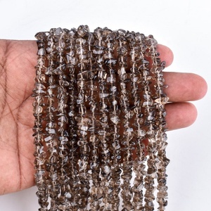 Chips lisos de cuarzo ahumado natural sin cortar, hebra de cuentas de piedras preciosas sueltas a precio mayorista, cuentas de cuarzo hechas a mano, fabricación de joyas a granel - Product Image 5