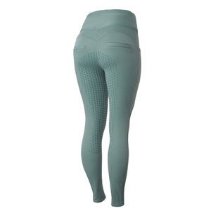 BIG TEN APPAREL Leggings d'équitation taille haute vert olive, style Jodhpur et Breeches, avec poches latérales et empiècements en maille - Product Image 3