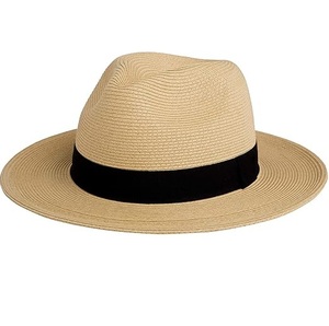 Sombrero Panamá de Paja para Playa, Senderismo, Estilo Jazz, Transpirable, Redondo, para Fiestas, Bodas, Unisex, Fedora, Venta al por Mayor, MOQ Bajo - Product Image 6