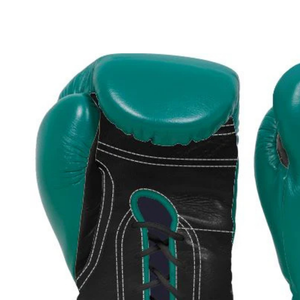 Gants de boxe à lacets gagnants, vert et noir, cuir véritable, gants de boxe professionnels pour l'entraînement et le sparring, faits à la main, 8 oz, 16 oz - Product Image 5