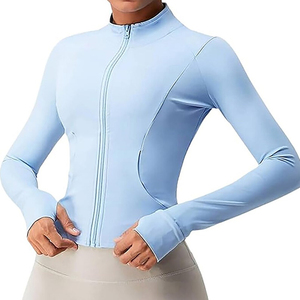 เสื้อแจ็กเก็ตแขนยาวมีซิปสำหรับผู้หญิงน้ำหนักเบาเสื้อเล่นโยคะฟิตเนสใส่วิ่ง - Product Image 6
