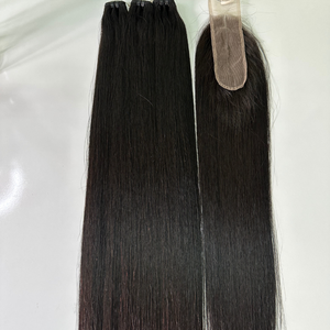 Cheveux naturels 100% vetnamiens bruts dentelle fermeture Double cheveux étirés Transparent HD suisse dentelle fermeture - Product Image 5