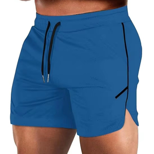 Pantalones cortos deportivos de hombre de forro polar de algodón y poliéster con logotipo en blanco personalizado, pantalones cortos de gimnasio de secado rápido para hombre - Product Image 1