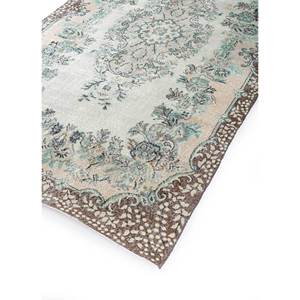 พรมขนสัตว์ถักมือสไตล์วินเทจ สีเบจและสีน้ำตาล ลายเหรียญรูปทรงสี่เหลี่ยมผืนผ้า ลวดลายนามธรรม สำหรับบ้านและทางเดิน ห้องนั่งเล่น-Pae-2801 - Product Image 2