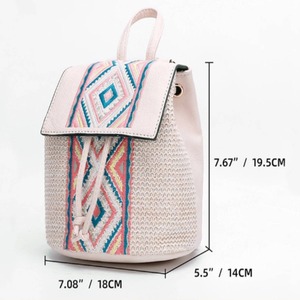 กระเป๋า Messenger ของผู้หญิงโบฮีเมียนกระเป๋าเป้สะพายหลังมีสไตล์พร้อมเสน่ห์วินเทจ - Product Image 3