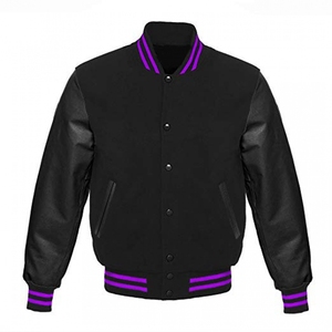 Precios baratos Chaquetas de diseño personalizado Venta al por mayor Chaquetas Letterman en blanco CollegeBaseballjacket para hombres - Product Image 1
