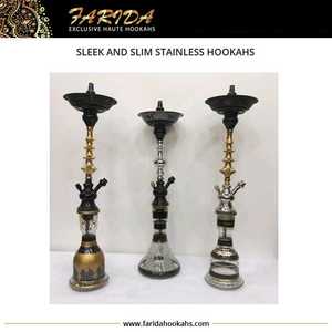 Cachimbas de Acero Inoxidable Estilo Egipcio de Primera Calidad en Oferta, Mini Shisha para Fumar, Acabado Lacado de Lujo, Material de Latón, Farida - Product Image 2