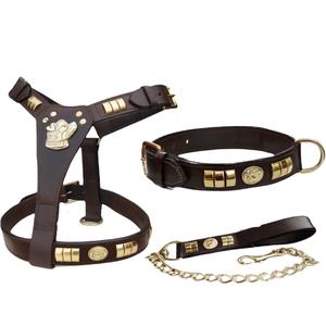 Arnés de cuero para tirar del peso del perro mascota para perros grandes Chaleco de entrenamiento resistente - Product Image 2