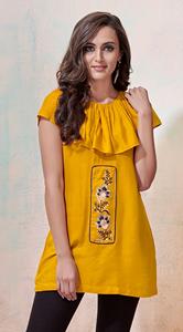 Lo último en vestidos casuales profesionales de Riyon pesados de 14KG de alta calidad cintura natural venta en línea característica tejida lavable dulce Top corto - Product Image 2