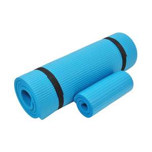 GoYoga+ 71x24in <b>Exercise</b> Yoga Mat with <b>Knee</b> Pad & Strap Blue-Foam Material From BalanceFrom Fitness - Product Image 2