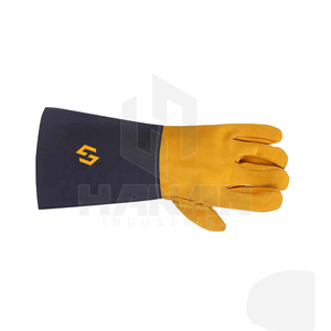 ถุงมือทำงานเชื่อมหนังแบบเต็มรูปแบบถุงมือยาวปราศจากผงซิลิโคนทนทานกันไฟกันลื่นทนความร้อน - Product Image 4