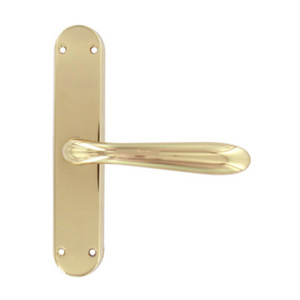 Maniglia Cremonese Goccia con Fori, in Lega, Finitura Oro Lucido - Product Image 1