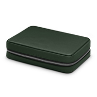 ADORA Boîte de rangement de voyage en cuir PU de haute qualité avec boucle pour stylo et compatibilité souris/USB, fermeture éclair, vert, personnalisable