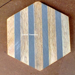 Nouveau design de décoration d'intérieur et de vente en gros de sous-verre en bois d'acacia personnalisé d'usine sous-verre en bois de noyer sous-verre en hêtre pour tasse à café et thé - Product Image 2