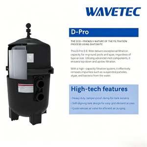WAVETEC D-Pro D.E. Filtre pour piscine en terre de diatomées 48/62 pieds carrés, 2 pouces, 50 PSI, pour système de filtration d'eau de piscine - Product Image 2