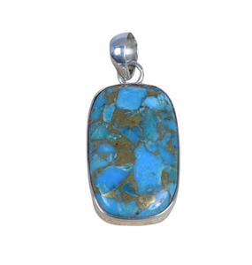 Vente en gros de bijoux fins en argent sterling 925 pendentif pour femme plaqué or avec pierre gemme turquoise estampillé argent - Product Image 1