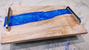 BANDEJAS DE MADRE DE PERLA BANDEJA DE MADERA ACRÍLICA ALMACENAMIENTO DE ALIMENTOS Y CONTENEDOR para DECORACIÓN EID DECORACIÓN DEL HOGAR CAJA DE ALMACENAMIENTO DE REGALO BANDEJAS RAMADAN - Product Image 4