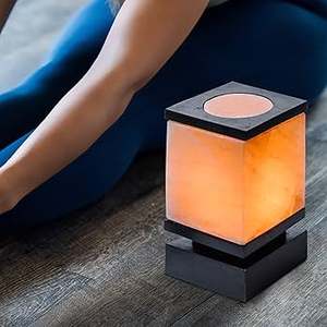 Customized Square-Shaped Himalayan Salt <b>Lamp</b> with Carving and <b>Love</b> Theme for Handcrafted Natural Glow and Luxury Home Decor - Product Image 3
