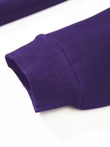 Sudadera con Capucha Unisex para Hombre, Color Morado, con Cierre, Corte Regular, Estilo Casual, Tejido French Terry, Color Sólido, para Otoño - Product Image 3