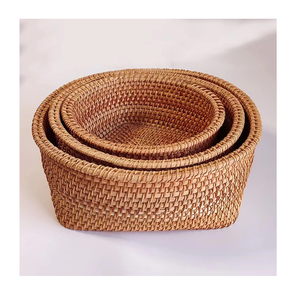 Bol en rotin fait à la main parfait pour un décor rustique et une vie écologique cette année, pour un style de vie plus vert et une décoration intérieure intemporelle - Product Image 3