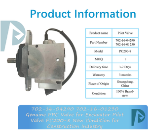 702-16-04290 702-16-01230 วาล์ว PPC แท้สำหรับรถขุด วาล์วนำร่อง PC200-8 สภาพใหม่ สำหรับอุตสาหกรรมก่อสร้าง - Product Image 3