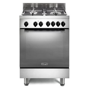 Cocina de gas de 4 quemadores con horno eléctrico GEMMA 66 ML Inox Clase A (60x60x86cm) - Product Image 1
