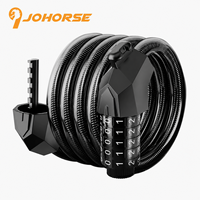JOHORSE Cadenas à combinaison portable en acier robuste et étanche à 5 chiffres pour vélo |   Accessoire de cyclisme d'été pour enfants Sports Mountain