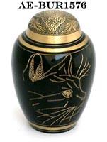 Urnas de cremación clásicas de latón para mascotas y humanos Símbolo de amor Lealtad y memoria Suministro funerario - Product Image 6