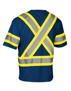 T-shirts de sécurité pour hommes chemises de travaux de construction logo personnalisé option respirant et léger prix de gros Fabriqué au Pakistan. - Product Image 2