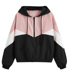 Chaquetas cortavientos transpirables de moda para mujer Ropa deportiva para exteriores con OEM de fábrica - Product Image 1