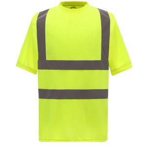 High Visibility Short Sleeve Plain Shirt Breathable Polyester <b>Material</b> Safety Construction Clothing for Workwear - Product Image 5