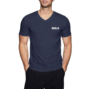 เสื้อยืดคอวีถักคุณภาพพรีเมียมสำหรับผู้ชาย ผ้าฝ้าย 100% เนื้อนุ่ม สวมใส่สบายในฤดูร้อน ระบายอากาศได้ดี แห้งเร็ว สไตล์ลำลองใส่ได้ทุกวัน - Product Image 1