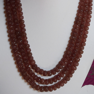 Cuentas de piedra de 7MM y 10MM de Color de paso redondo facetado de cuarzo rosa de grado AAA - Product Image 1