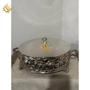 หม้อปรุงอาหารจานสีเงินแบบคลาสสิกเครื่องใช้สำหรับตกแต่งโต๊ะอุปกรณ์ทำอาหารหม้อร้อนออกแบบอย่างน่าชื่นชมของตกแต่งห้องครัวเซิร์ฟเวอร์อาหาร - Product Image 4